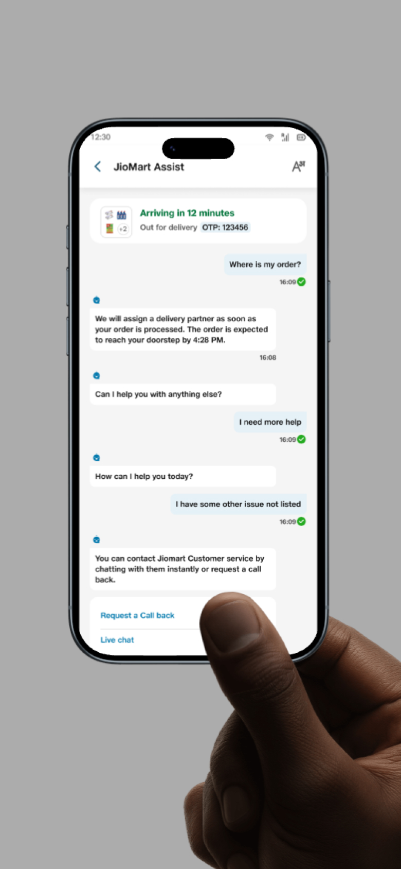 Visual 09 — Retail Chat Screen