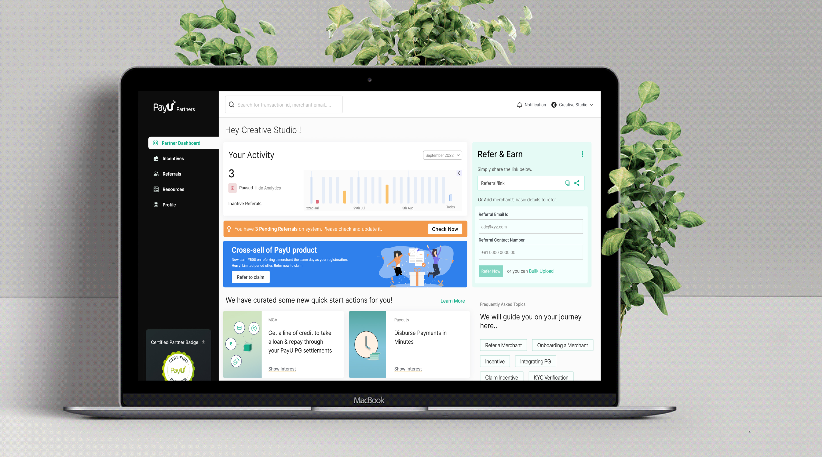 PayU Partners Platform screenshot