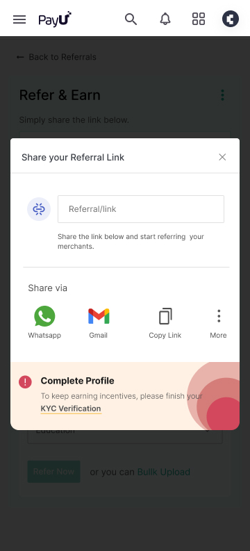 PayU Partners – Share Referral Link