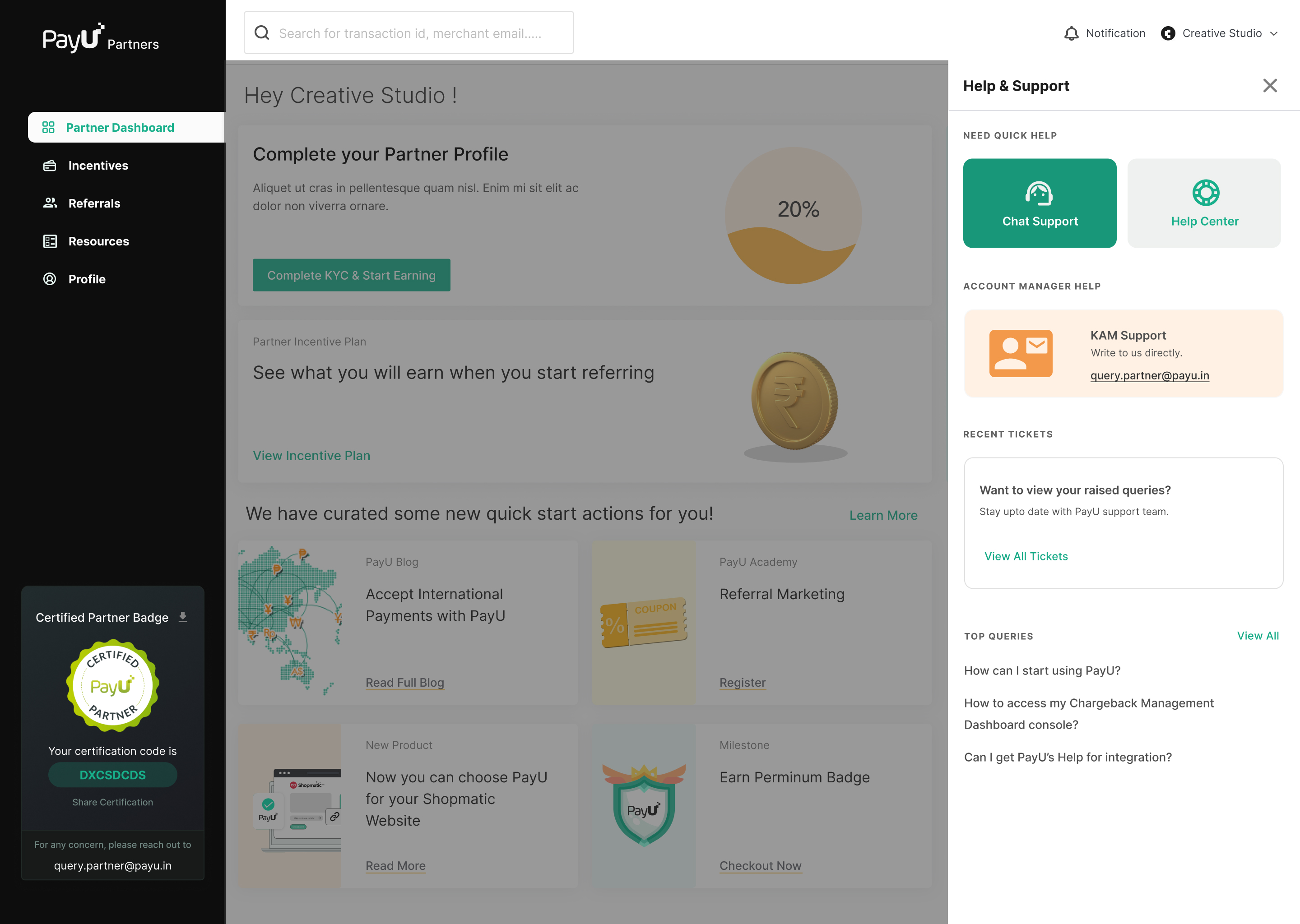 PayU Partners — Help & Support
