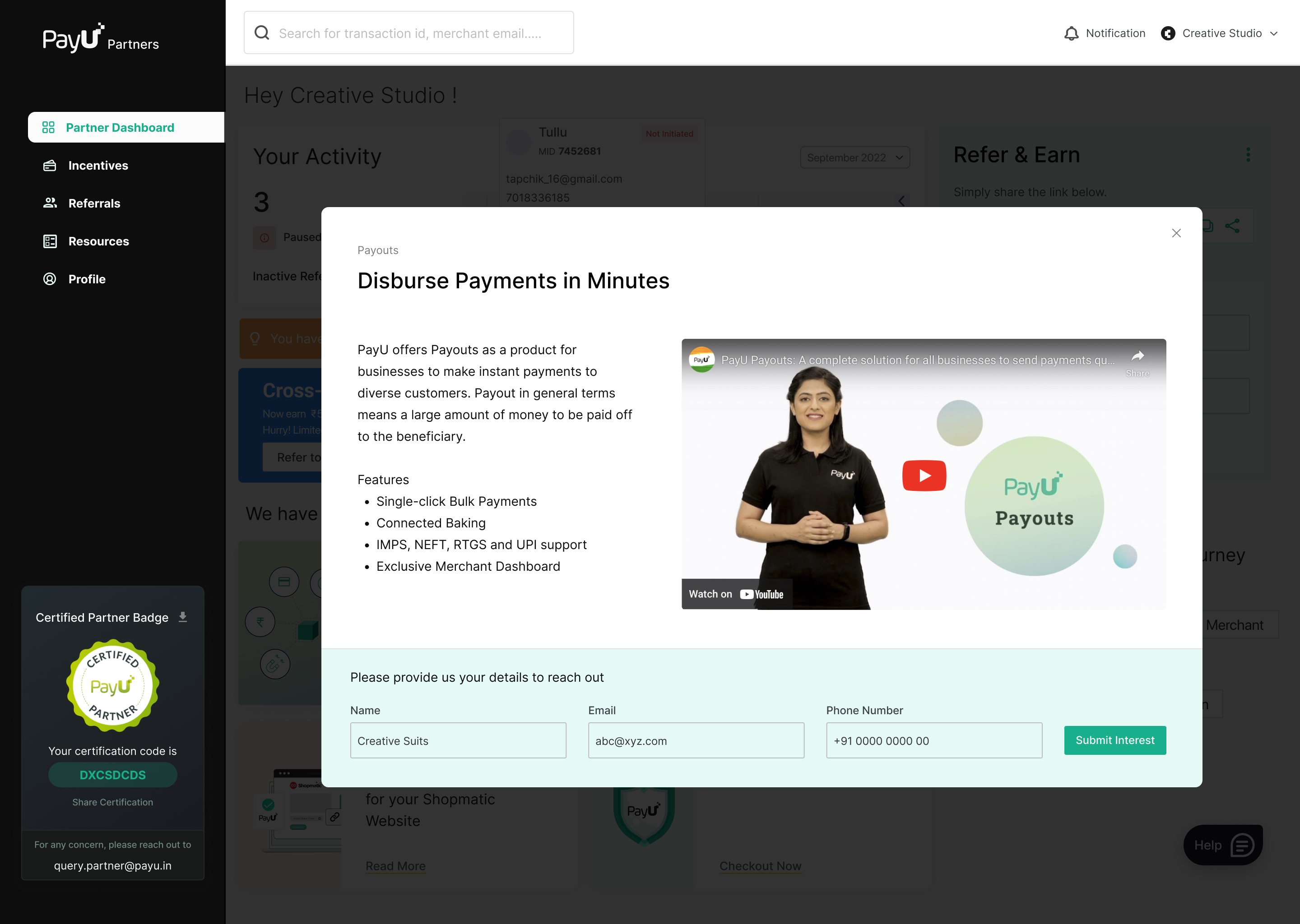 PayU Partners — Self-Serve Knowledge Centre
