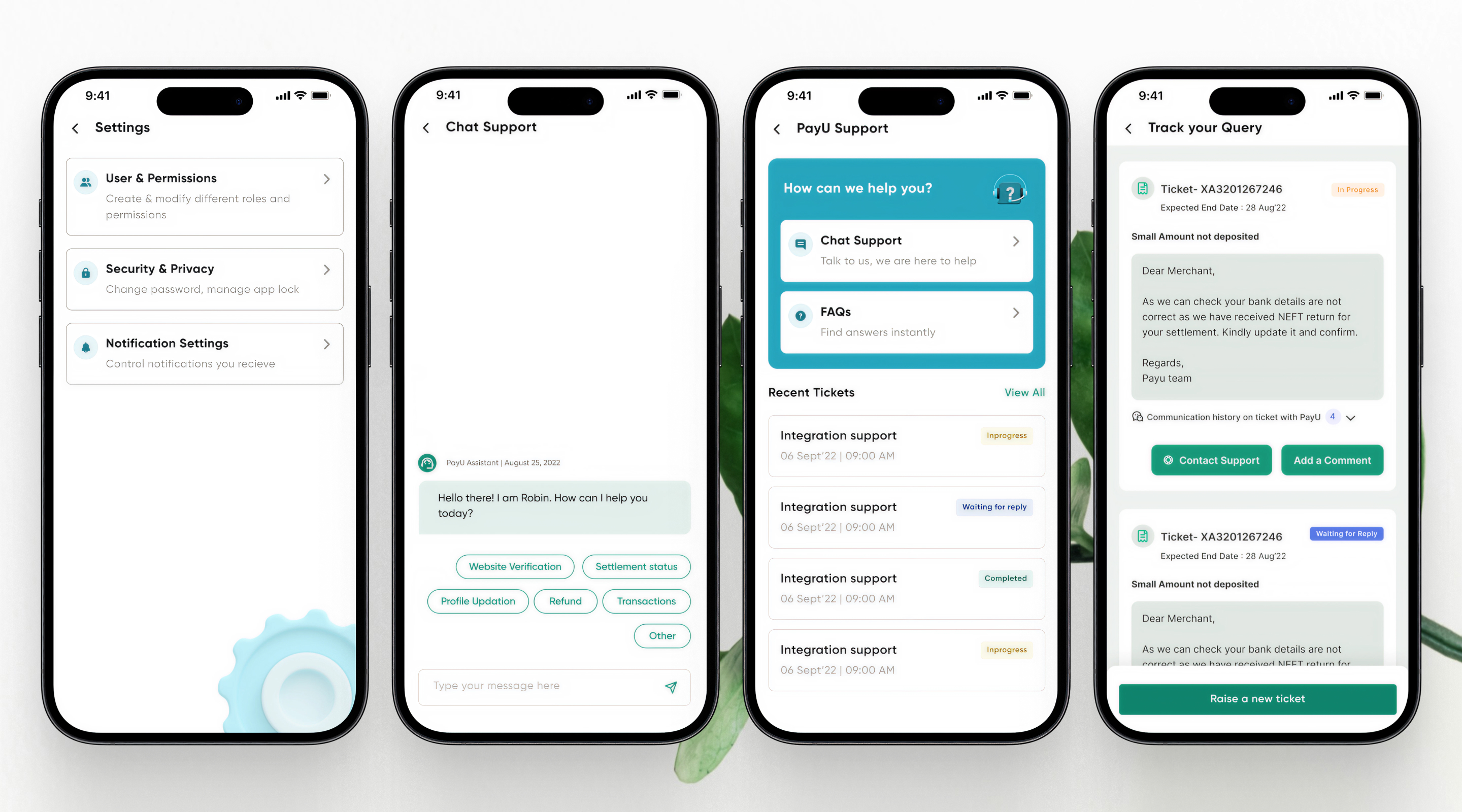 PayU Super App — Settings & Support